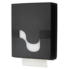 Dispenser, Megamini, 11,2x27x34,5cm, sort, plast, til alle typer håndklædeark