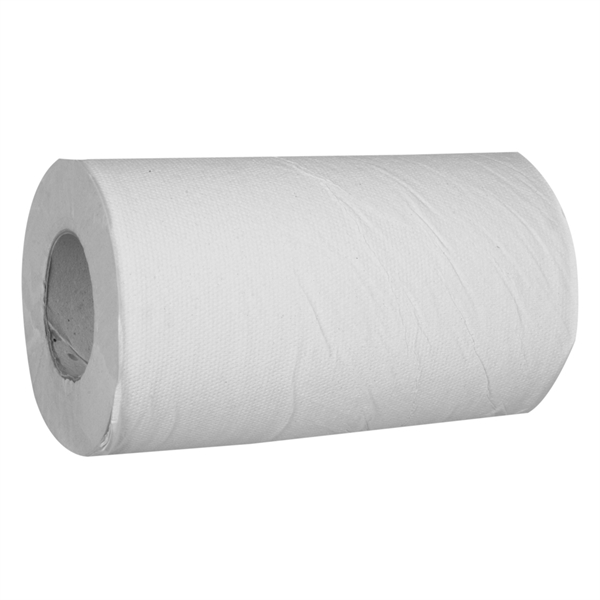 Håndklæderulle, Classic, neutral, 1-lags, Mini, 120m x 20cm, Ø13,5cm, hvid, 100% genbrugspapir, med spiralhylse