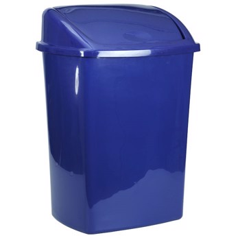 Affaldsspand, 30x40x75cm, 50 l, blå, plast, sving låg