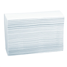 Håndkl.ark neutral 2-lags Z-fold 24x23,5cm 8 cm hvid 4000ark
