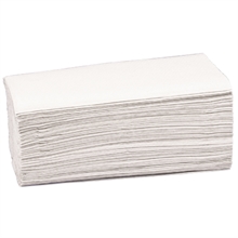 Håndklædeark, Satino, 2-lags, V-fold, 23x24cm 4000ark/kolli