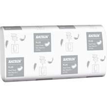 Håndklædeark, Katrin Plus, 2-lags, Z-fold, 25,5x20,3cm, 8,5 cm, hvid 2025 ark