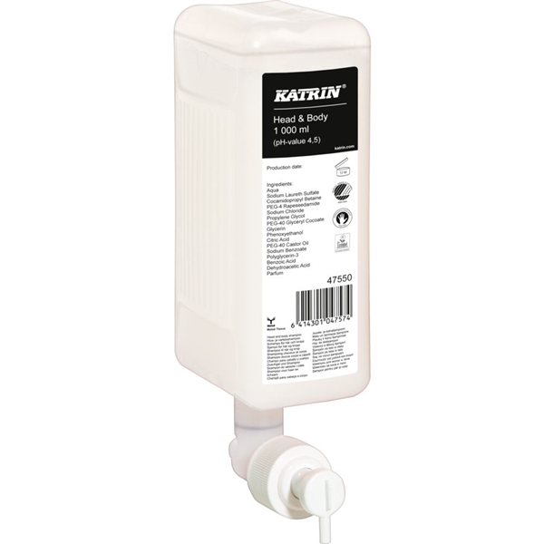 Hår og bodyshampoo, Katrin, 1000 ml, med parfume #47550