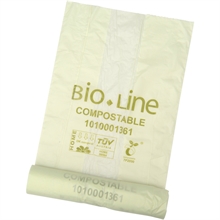 Biopose, Bio-Line, 15 l, transp grøn, majs 40 ruller x 50 stk/kolli