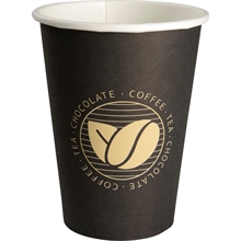  Kaffekop “BEANS” 11cm, Ø9cm, 36 cl, mørkebrun, PE/pap, 12 oz 50stk/pak