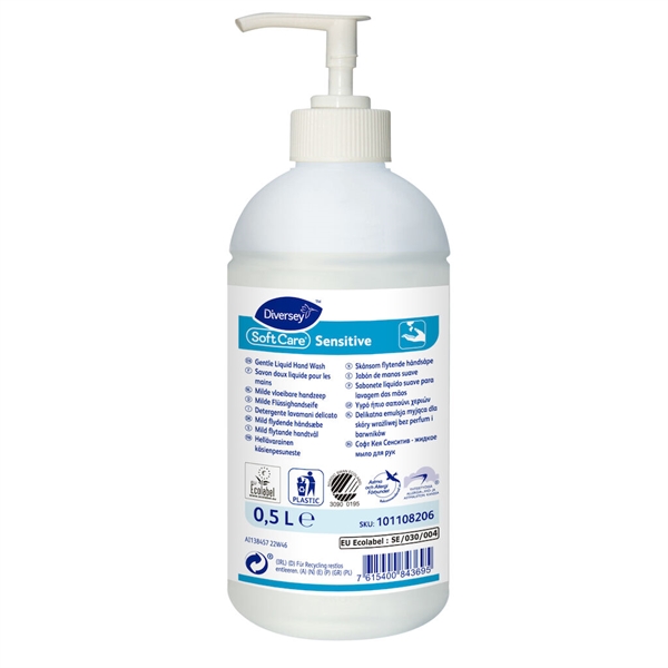 Softcare Sensitive, mild håndsæbe 500ml