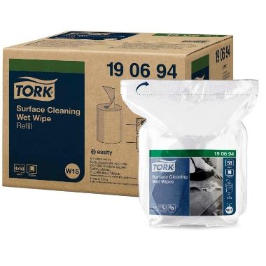 Tork Wet Wipes spand vådeservietter, 58 ark/spand