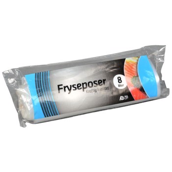 Frysepose, 8 l, klar, LDPE/virgin, 25x50cm 30rl/kolli