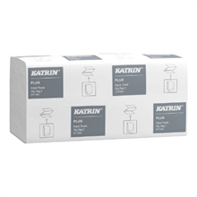 Håndklædeark Katrin Plus V-Fold 2-lag L23xB22.4xD11.5cm Nyfiber Hvid 20 pk x 200 stk/krt