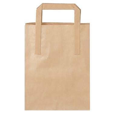 Bærepose 4.9ltr L180xB80xH220mm 70g Papir Med Hank Brun 250stk 