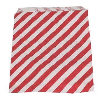 Slikpose, 17,5x12cm, rød, papir, med striber 1000stk