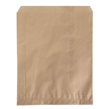 Brødpose 28x17cm 35 g/m2 brun papir u/rude engangs 1000stk