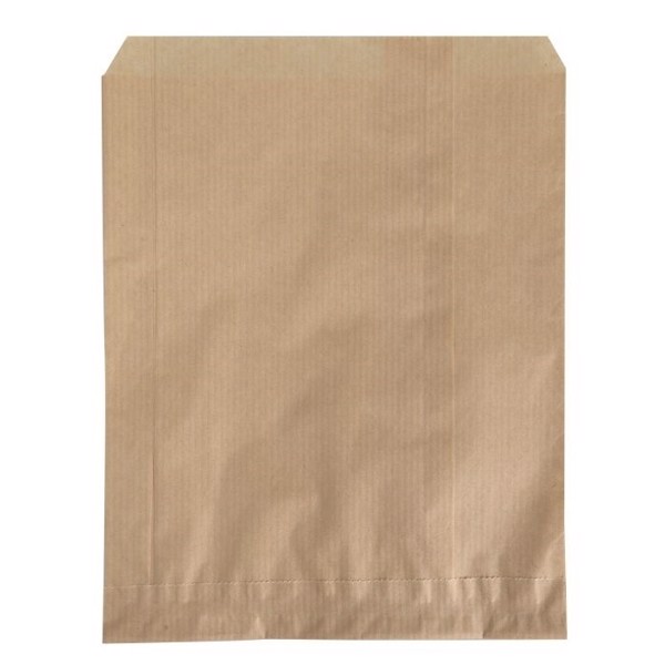 Brødpose, 33,5x21cm, 40 g/m2, brun, papir, uden rude, engangs 1000stk