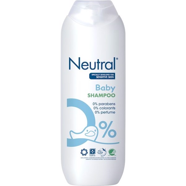 Baby shampoo, Neutral, uden parfume, 250 ml x 6 stk/krt