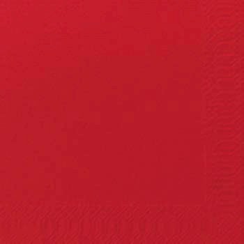 Duni Tissue Serviet 3 lags 1/4fold Rød 24x24cm 2000 stk