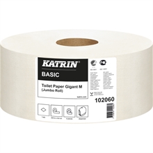 Toiletpapir jumbo Katrin Basic 1 lag natur 265 meter, 12/rl krt