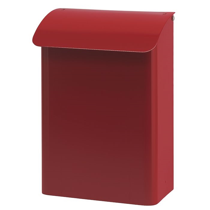 Postkasse, 12x27x40cm, rød