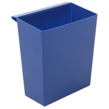 Indsats, 9,5 l, blå, til firkantet affaldsspand