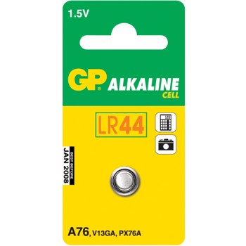 Batteri, GP, Alkaline, LR44, 1,5V 10stk/pak