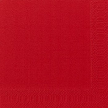 Tissue serv. 3-lags 33x33 cm - 1/4 fold Rød 1000stk