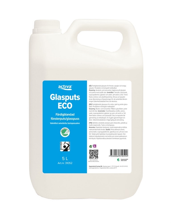 Activa Glasrens, 5 liter svanemærket