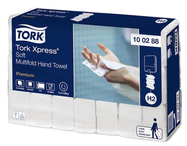 Tork 100288 Premium soft, 4-fold H2 Xpress, 2310 stk