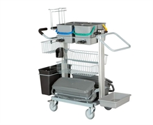 Tina Trolleys Exclusive Hospitalsvogn - m/ 2xmopbox & affald