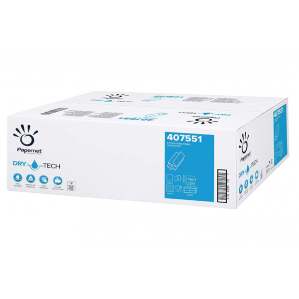Papernet Håndklædeark HVIDSOFT Z-Fold, 2 lags, 2600ark / kolli - 40 kolli - PALLEKØB