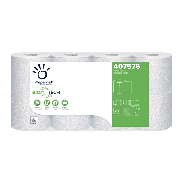 Toiletpapir Bio Tech 64rl 2lags hvid 29M - 33 karton / palle