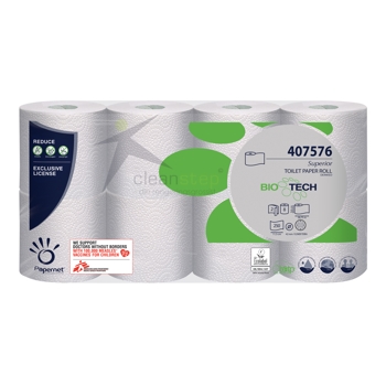 Toiletpapir Bio Tech 8rl 2lags hvid 29M - 64rl 