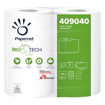 Biotech toiletpapir 2-lag hvid 27,5m Bio-Tech 96ruller 