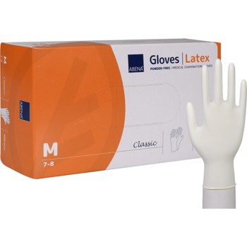 Latex handsker Medium uden pudder, 100 stk/pak - 100 Pakker