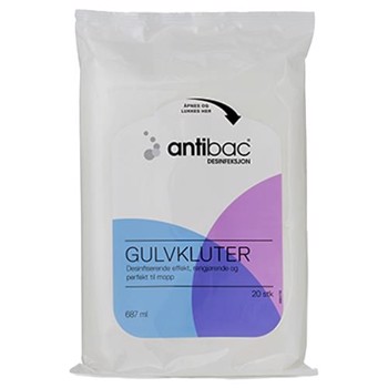 Antibac Floor Wipes 20 stk/pak