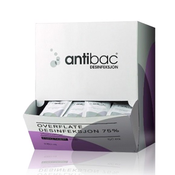 Antibac Overflade desinfektionsservietter 75% enkeltpakkede 150stk