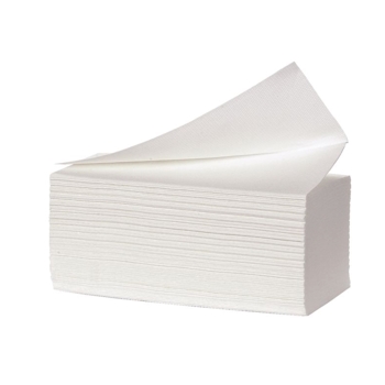 Håndklædeark, neutral 2-lags multifold, 23x24cm hvid 4000ark/kolli
