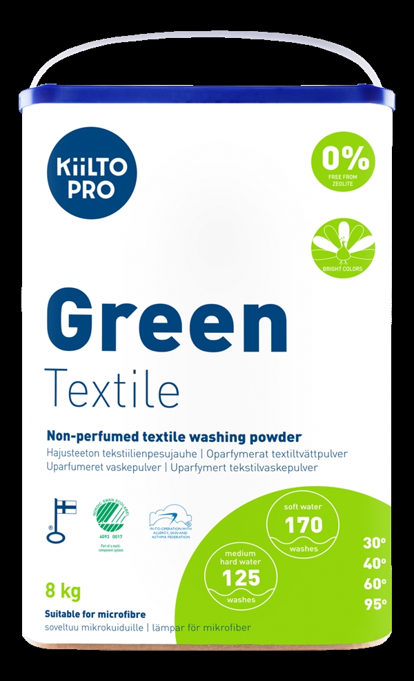 Kiilto Pro Green Textile vaskepulver svanemærket 8 kg