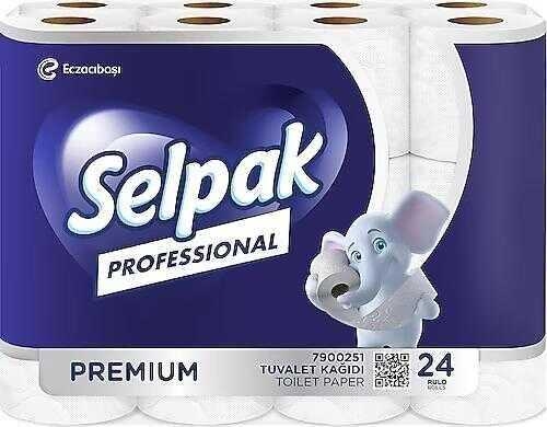 Toiletpapir Selpak pro hvid 3 lags, 72 rl, 18,40 meter