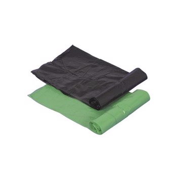 Affaldspose, LDPE, grøn/sort, 20 my, 45x52 cm, 20 l, 2 ruller pr. pak