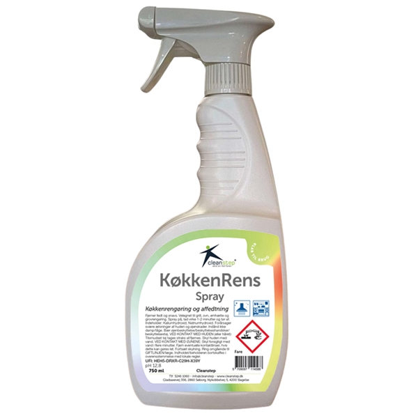 KøkkenRens Spray/ Capasal Kitchen spray RTU 750 ml, fedtfjerner grovrens