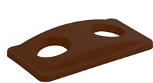 Plast låg, Rubbermaid, med 2 huller,brun