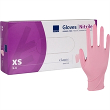 Nitrilhandsker Classic Sensitive, XS, pink, 100stk/pak