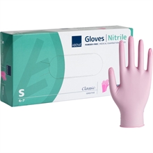 Nitrilhandsker Classic Sensitive, S, pink, 100stk/pak