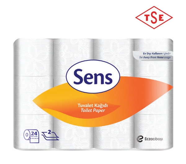 Toiletpapir SENS hvid 2 lags, 72 rl, 22.5 meter