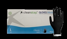 Nitrilhandsker, Cleanstep uden pudder Sort, Large 100 stk/pak