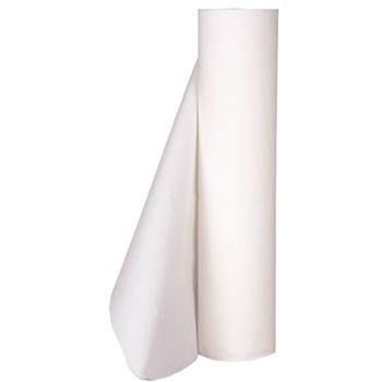 Lejepapir, Abri-Clinic, neutral, 2-lags, 50m x 50cm, Ø13cm, hvid, perforeret for hver 36 cm, 9 ruller